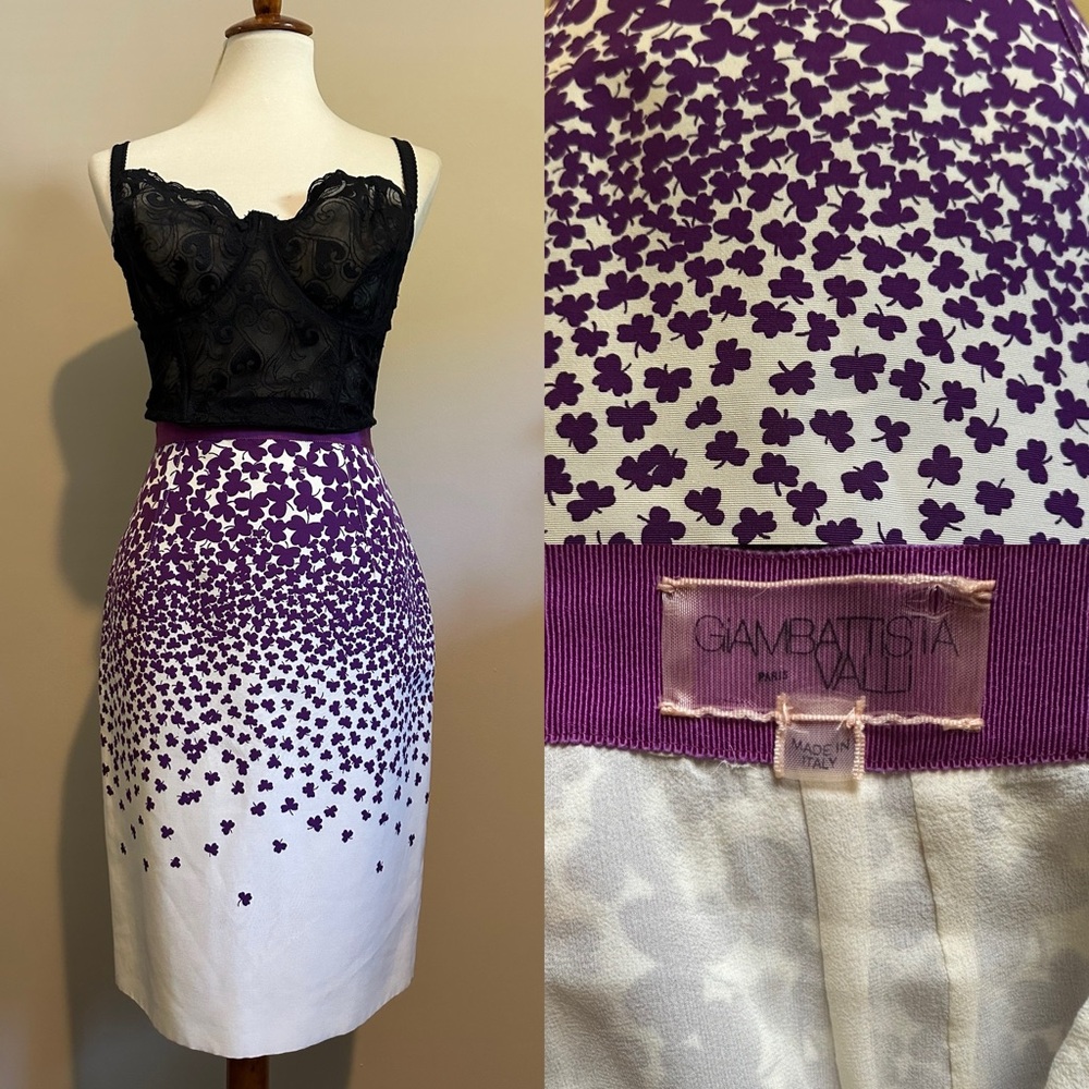 Giambattista Valli Silk Pencil Skirt